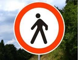 zabrana saobraćaja za pešake- saobraćajna signalizacija